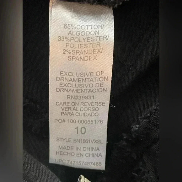 DEMOCRACY High Waisted Skinny Jeans Size 10 Black Washed Color - Picture 6 of 10